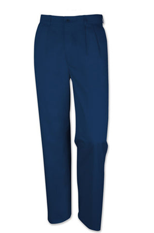 Sportif Mens Calcutta Pleated Tropical Stretch Chinos/Navy