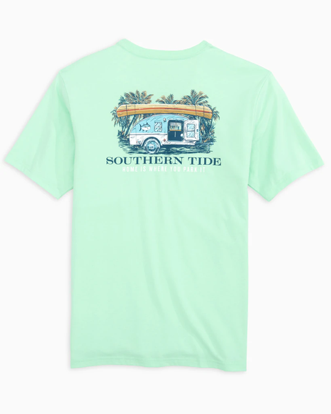 Southern Tide Men's SS Skipjack Camper Tee / Offshore Green