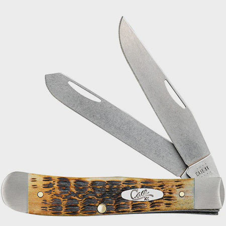 Case Burnt Amber Bone Crandall Jig  Trapper