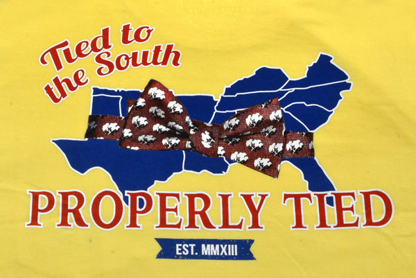 Properly Tied "Tied To The South" S/S Pocket Tee/Bright Yellow