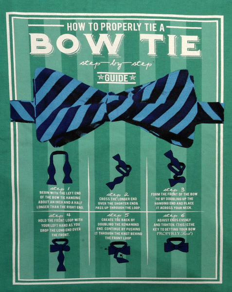 Properly Tied "How To Tie A Bow Tie" S/S Pocket Tee/Seafoam Wake