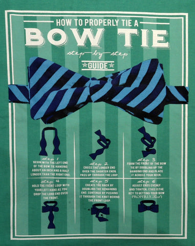 Properly Tied "How To Tie A Bow Tie" S/S Pocket Tee/Seafoam Wake
