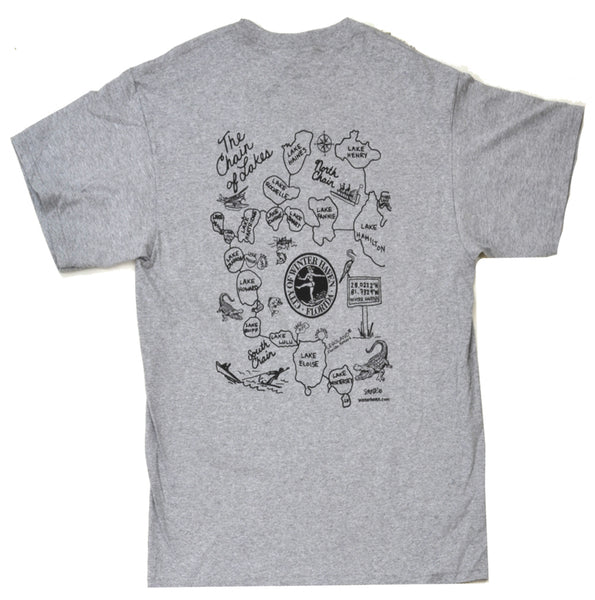 Winter Haven Apparel Chain Of Lakes Grey T-Shirt