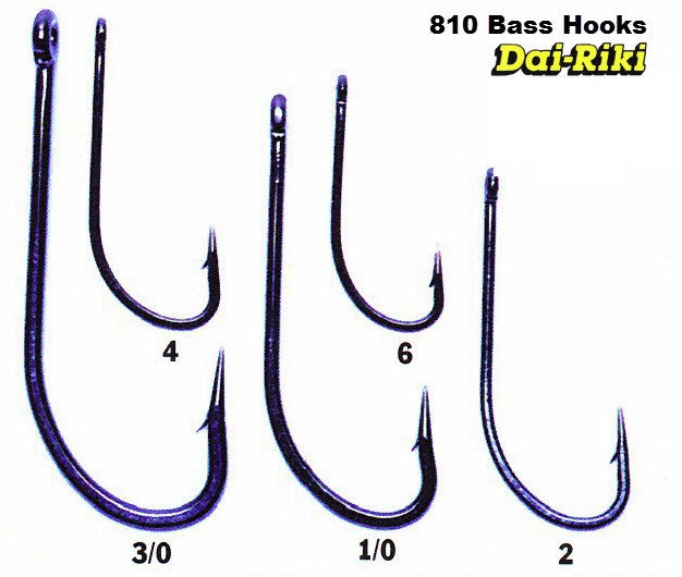 Dai-Riki 810 Bass Fly Hooks