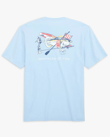 Southern Tide Men's Day at the Beach Short Sleeve T-Shirt / Clearwater Blue