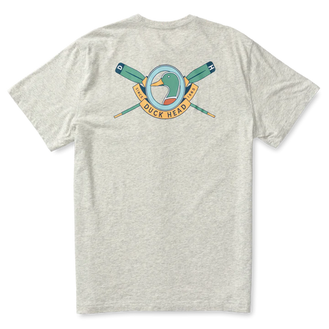 Duck Head Men's Retro Paddles Logo Short Sleeve Tee Shirt / Varsity Grey