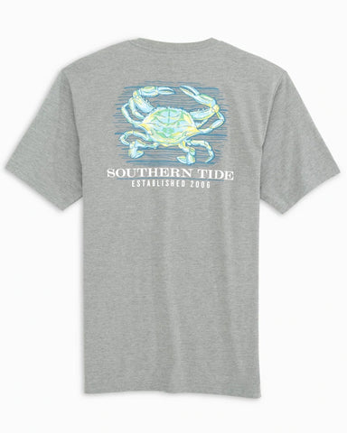 Southern Tide Men's Feeling Crabby Heather Tee / Heather Grey