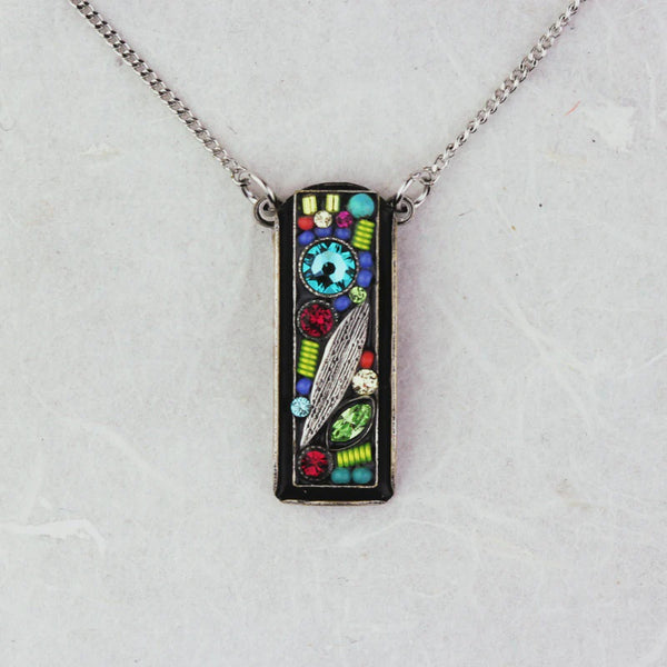 Firefly Botanical Rectangle Multi Color Necklace