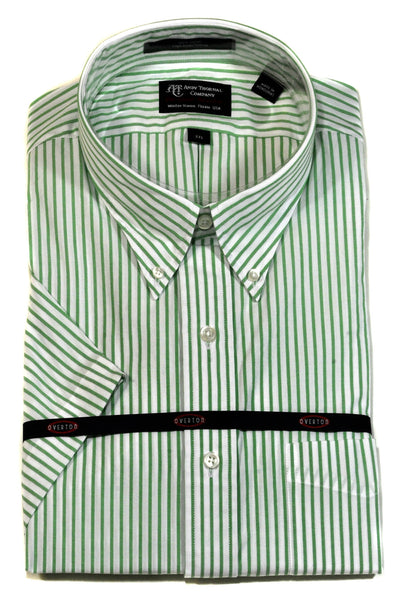 Andy Thornal Men's Short Sleeve Wrinkle Free Button Down Sport Shirt /Green #203217