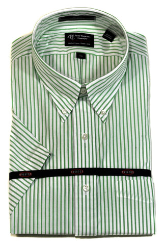 Andy Thornal Men's Short Sleeve Wrinkle Free Button Down Sport Shirt /Green #203217