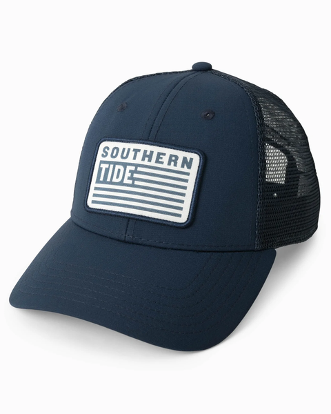 Southern Tide Tonal Flag Patch Performance Trucker Hat / Navy