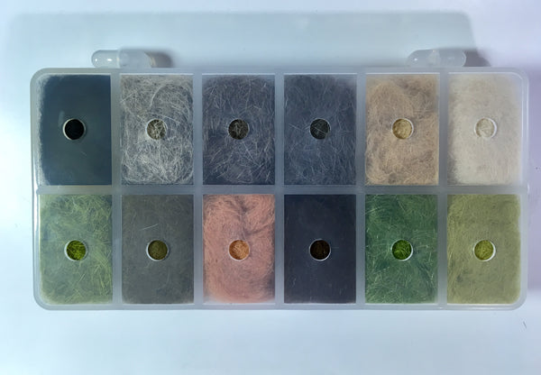 Hareline - Dubbing 12 Most Popular Colors in Dispenser