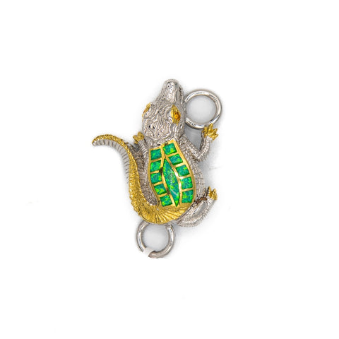 Kovel Green Opal Baby Alligator Topper