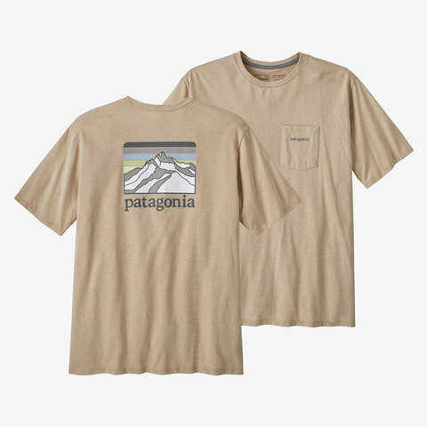 Patagonia Men's Line Logo Ridge Pocket Responsibili-Tee / Oar Tan