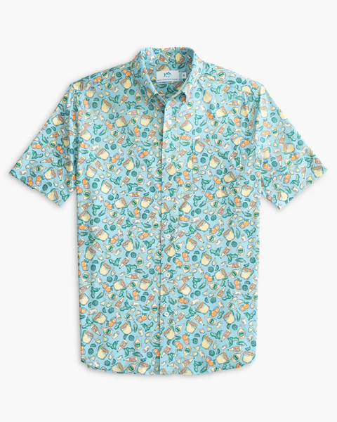 Southern Tide Men's Intercoastal Marg Madness SS Sportshirt / Rain Water