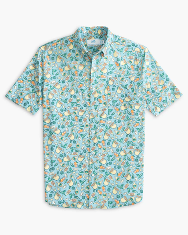 Southern Tide Men's Intercoastal Marg Madness SS Sportshirt / Rain Water