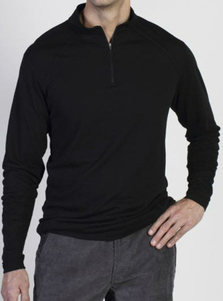 ExOfficio Men's JavaTech 1/4 Zip L/S Shirt/Black