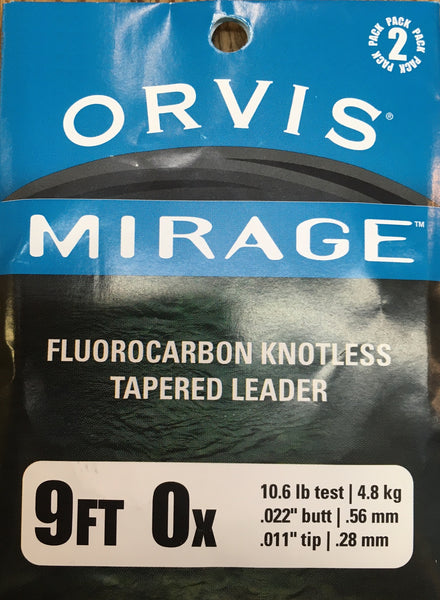 Orvis Mirage Flourocarbon Knotless Leaders 2pk all sizes