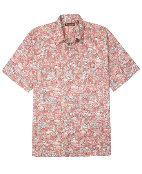 Tori Richard Men's Pike Place SS Shirt/Hawaiian Salt