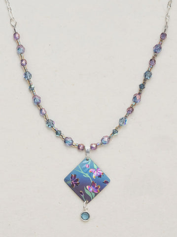 Holly Yashi Garden Sonnet Beaded Blue Necklace