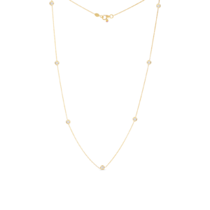 Roberto Coin Diamonds By The Inch 7 Diamond Station Necklace