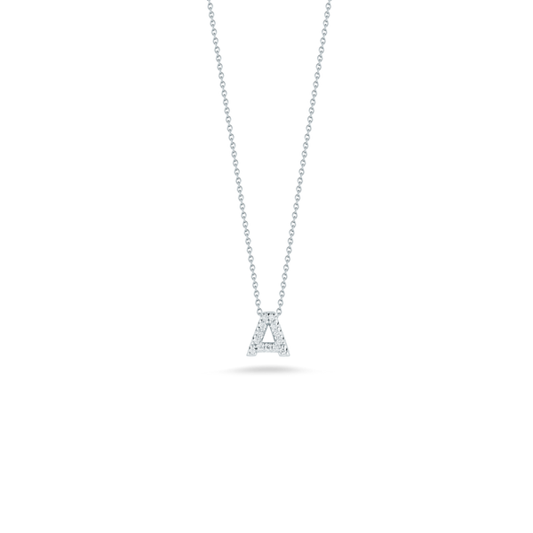 Roberto Coin Tiny Treasure Diamond  Love Letter Necklace