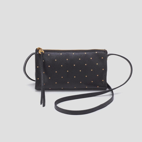 Hobo Jewel (Blackw/Gold Stars) Crossbody Purse