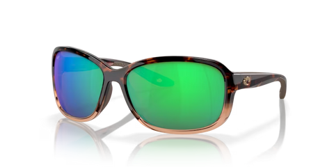 Costa Del Mar Seadrift Sunglasses - Shiny Tortoise Fade / Green Mirror 580P