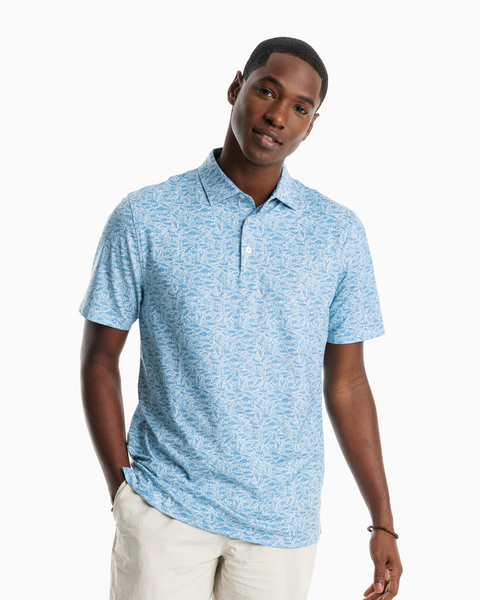 Southern Tide Men's Driver Seawatch Heather Performance Polo / Heather Dream Blue