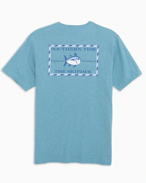 Southern Tide Men's Heathered Original Skipjack Tee / Heather Niagara