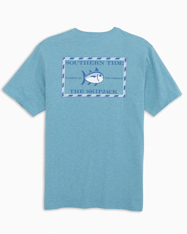Southern Tide Men's Heathered Original Skipjack Tee / Heather Niagara