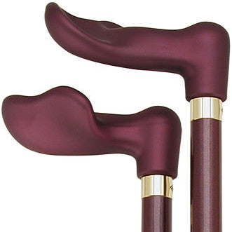 Harvy Canes Soft Touch Palm Grip Cane/Burgundy