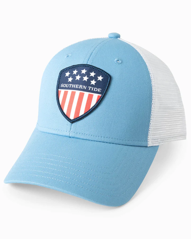 Southern Tide Star Spangled Patch Trucker Hat / Blue