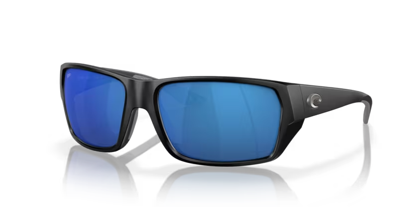 Costa Del Mar Tailfin Sunglasses - Matte Black / Blue Mirror 580P