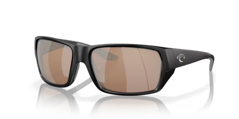 Costa Del Mar Tailfin Sunglasses - Matte Black / Copper Silver Mirror 580G
