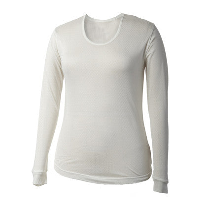 Terramar Womens Thermasilk Top - Natural