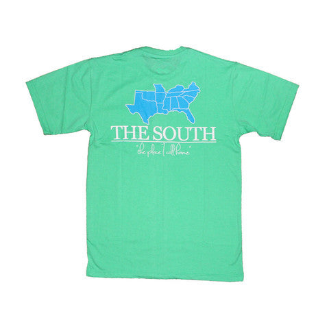 Properly Tied "The South" S/S Pocket Tee/Seafoam Wake