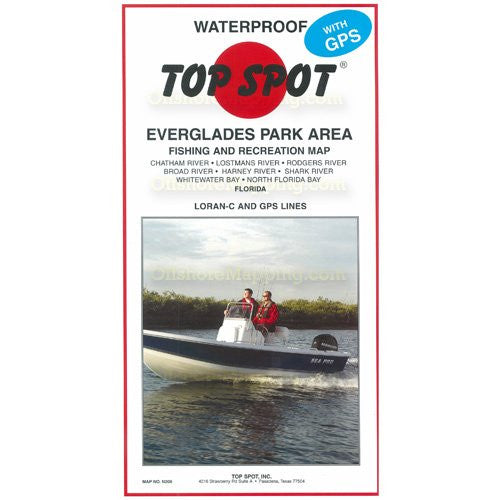 Top Spot - Everglades Park Area Fishing and Diving Recreation Map #N-206