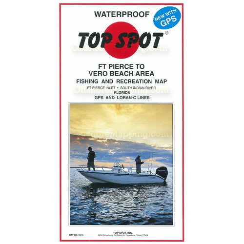 Top Spot - Fort Pierce to Vero Beach Area Fishing & Diving Recreation Area Map #N-216