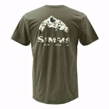 Simms Trout Camo S/S T-Shirt-Olive