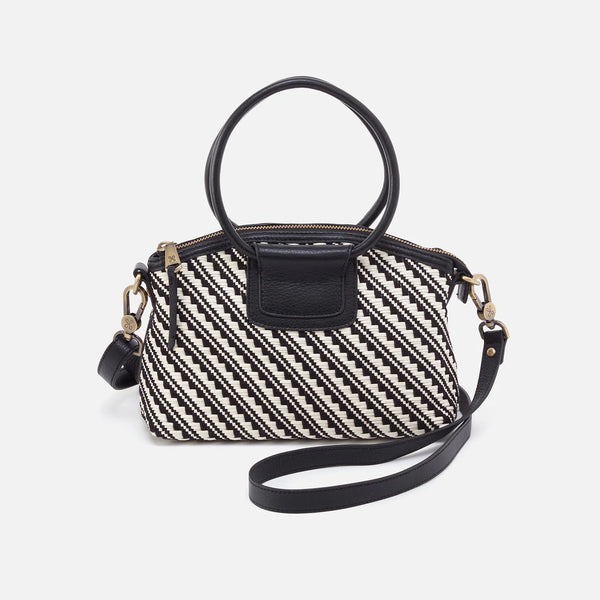 Hobo Sheila Small (B & W Weave) Top Zip Crossbody Purse