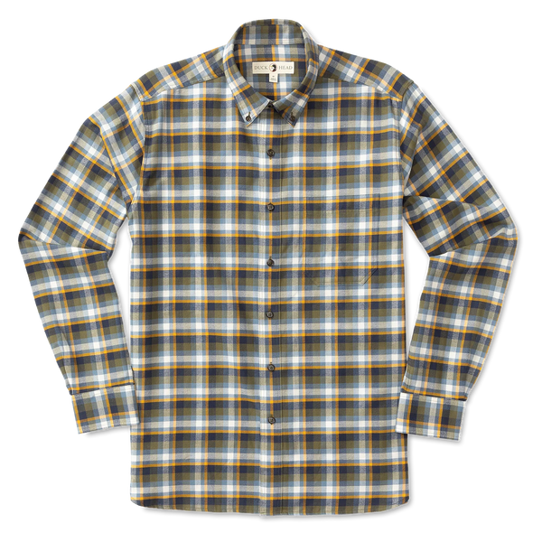 Duck Head Men's Warhill Flannel Plaid Shirt / Navy