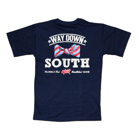 Properly Tied "Way Down South" S/S Pocket Tee/Deep Navy