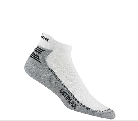 Wigwam Ironman Hi Voltage Pro Low Cut Sock/White-Grey #F6159