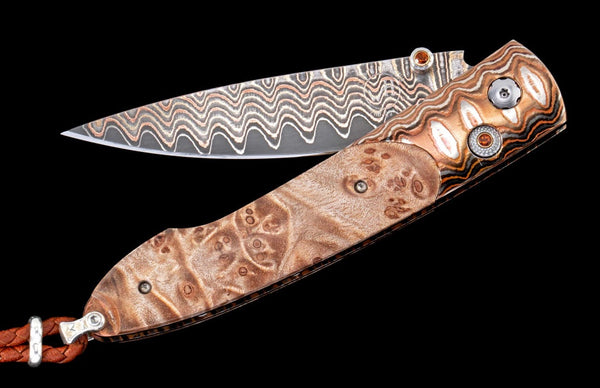 William Henry Lancet B10 Burl Pocket Knife