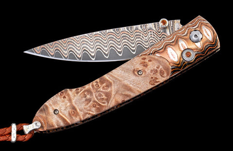 William Henry Lancet B10 Burl Pocket Knife