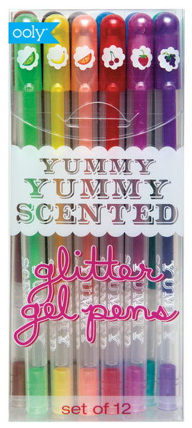 Yummy Scented Glitter Gel Pens - Set of 12