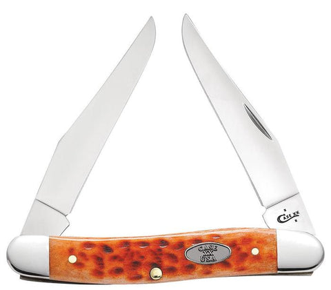 Case Pocket Worn Whiskey Bone Standard Jig Chrome Vanadium Muskrat