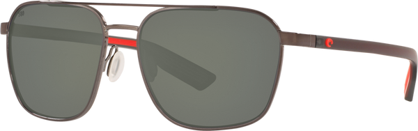 Costa Del Mar Wader Sunglasses - Shiny Dark Gunmetal/Gray 580P