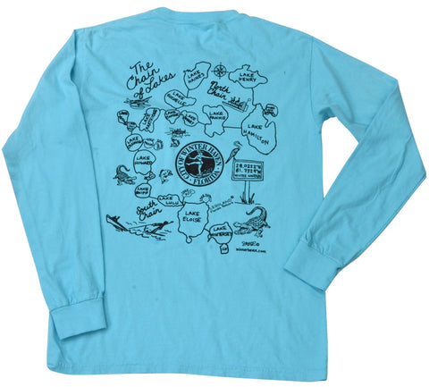 Winter Haven Apparel Chain Of Lakes LS T-Shirt - Aqua